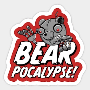 BEARPOCALYPSE! Robot Bear Sticker